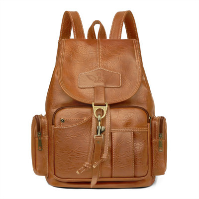 Women Pu Leather Backpack Shoulder Satchel Vintage School Travel Bag Rucksack