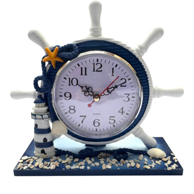 Ensemble de 2 horloges de table à roue de style nautique