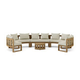 Circular Modular Outdoor 6 - Piece Teak Conversation Set