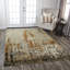 Tapis beige en laine noué à la main-1151583112