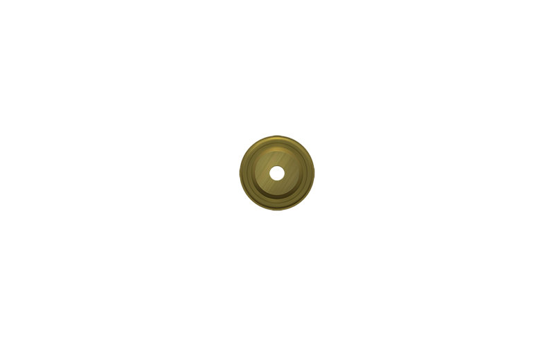 Metal Knob Backplate, Antique Brass