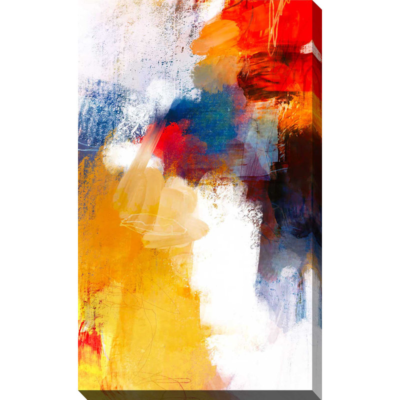C'est une fête I - Peinture, Toile tendue, H 48 po x l 28 po x P 1,5 po