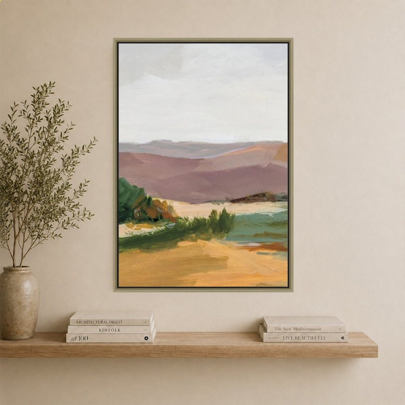 "Nature Walk II" par Pamela Munger - impression sur toile, 44" H x 34" W, Champagne