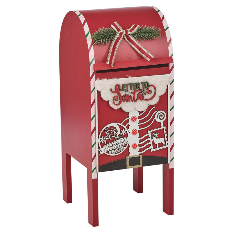 Andron Wood Post Mounted Post Box