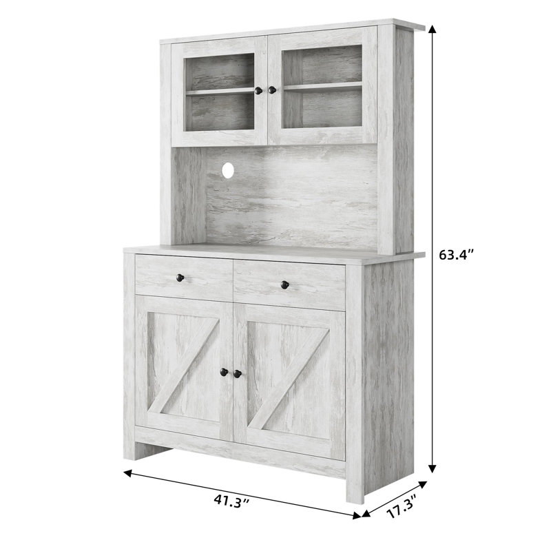 Asheton 41.3 " W Buffet Table, Antique White
