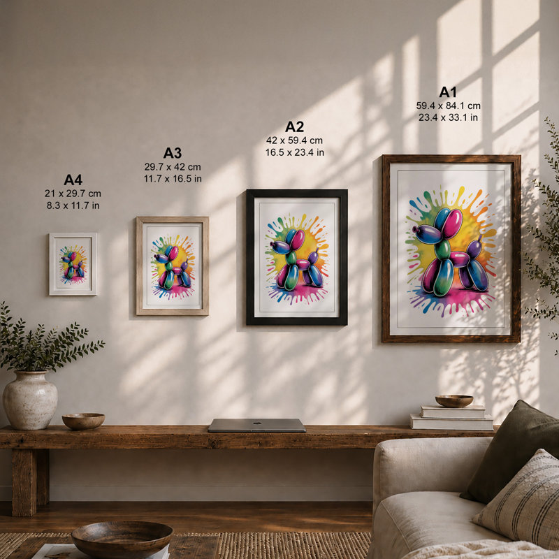 Paint Tube Starburst Modern - Framed Print, Unframed, A1 - 84.1 x 59.4 cm