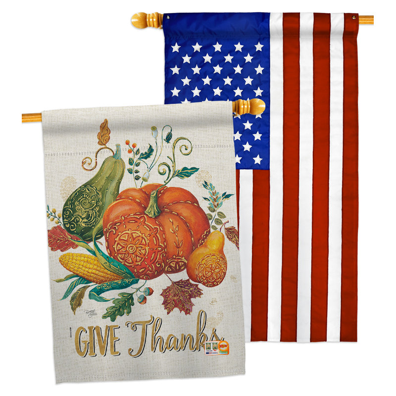 Ce coussin est en polyester 2 faces 40 x 28 po drapeau pour la maison, Bleu / rouge