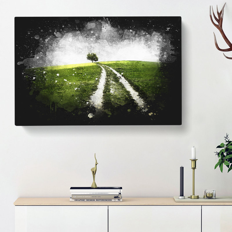 Path To A Lone Tree - Wrapped Canvas, 40cm H x 60cm W x 3cm D