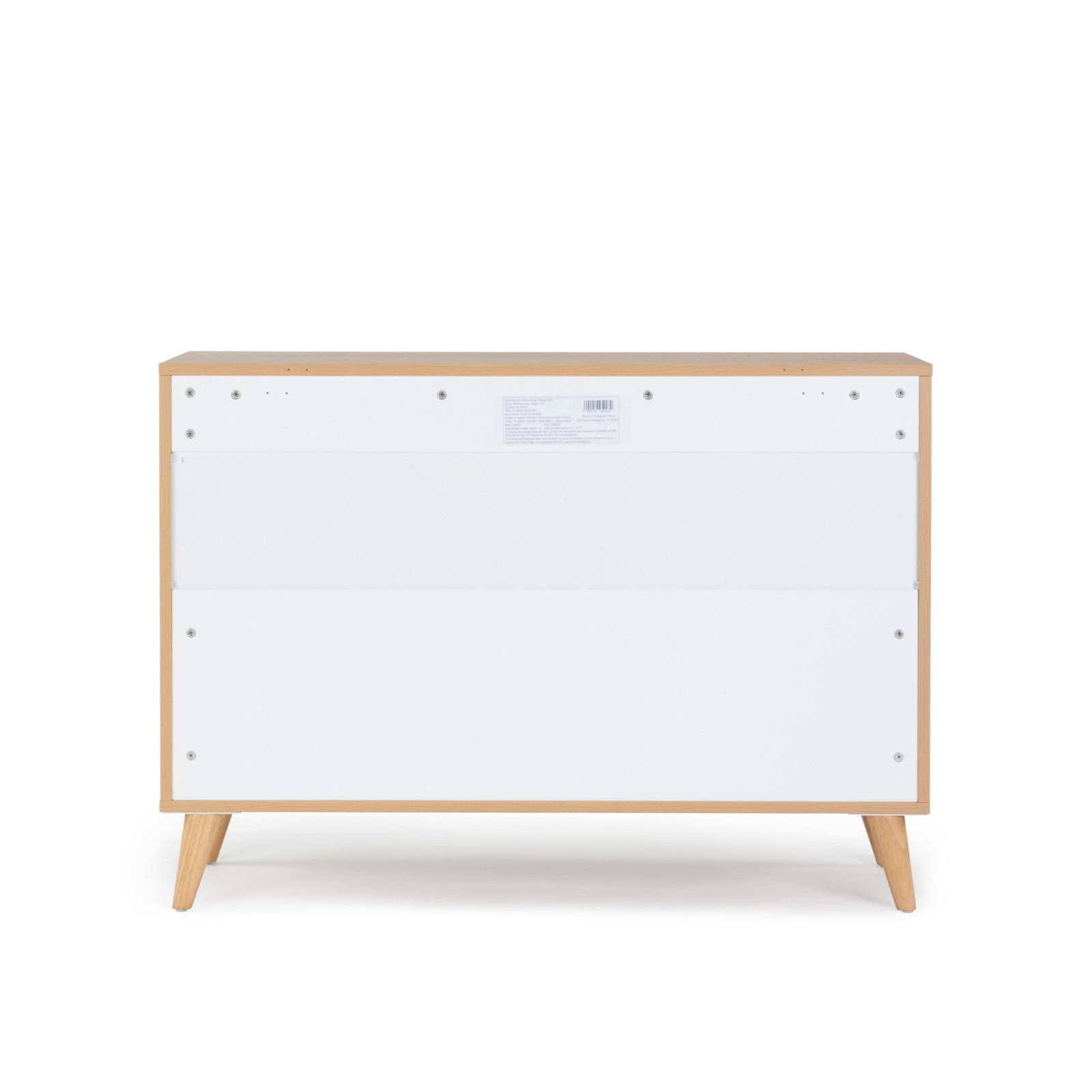 Austin 3- Drawer Dresser, White/Red Oak