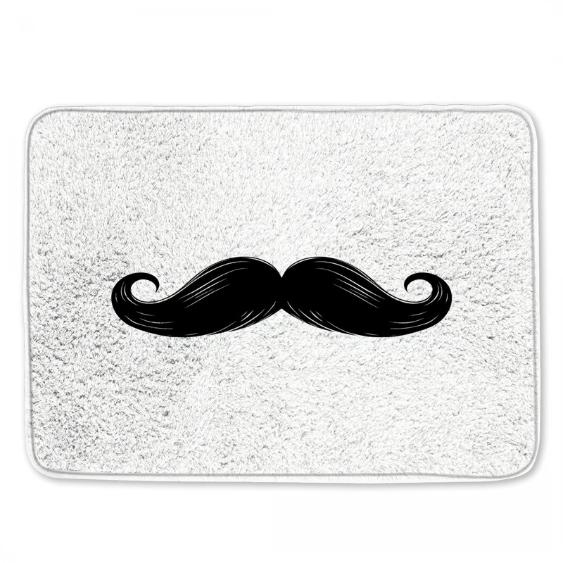 Tapis de bain noir, L 34 po x L 21 po
