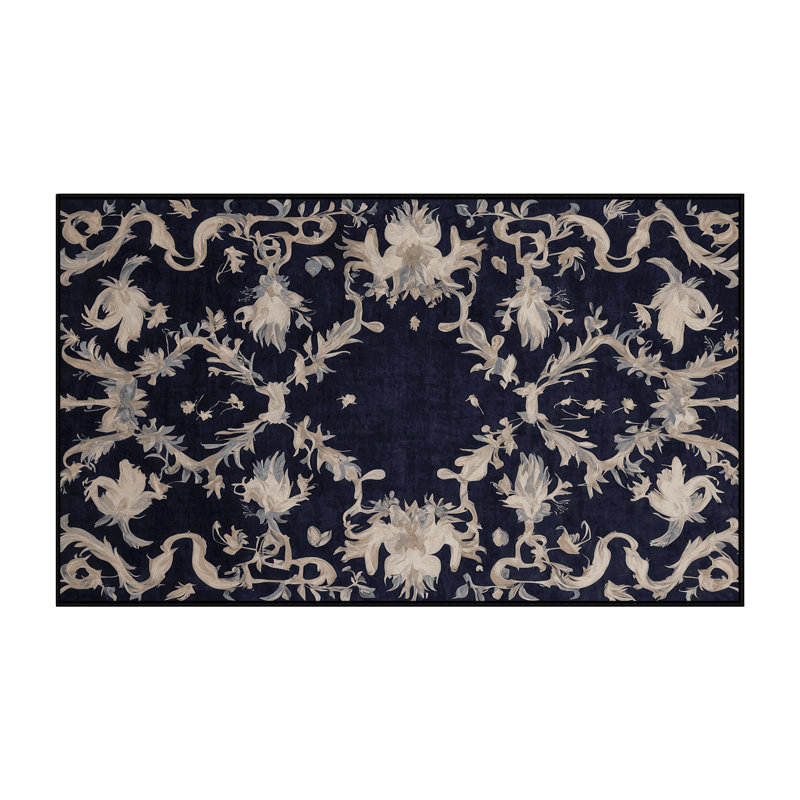 Tapis gris lavable à la machine, Rectangle 8 pi x 12 pi
