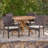 Towler 4 - Person Acacia Wicker Patio Dining Set with Round Table , Cushions Included-133465314