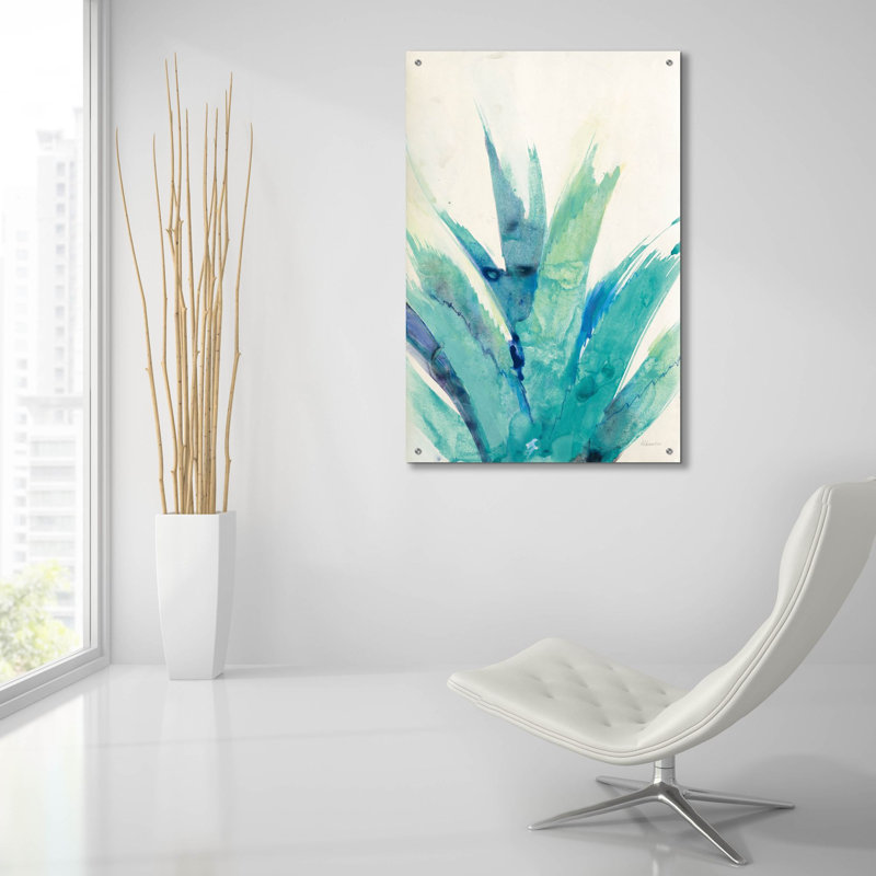 Winston Porter 'Cool Aloe' by Albena Hristova Acrylic Glass Wall Art, 24" x 36", 36" H x 24" W x 0.2" D
