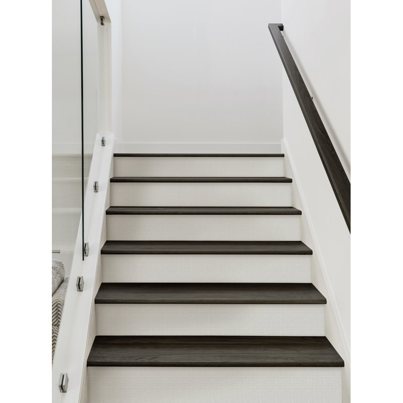 Montant d'escalier en toile de jute, H 7 po x l 48 po, Gris clair