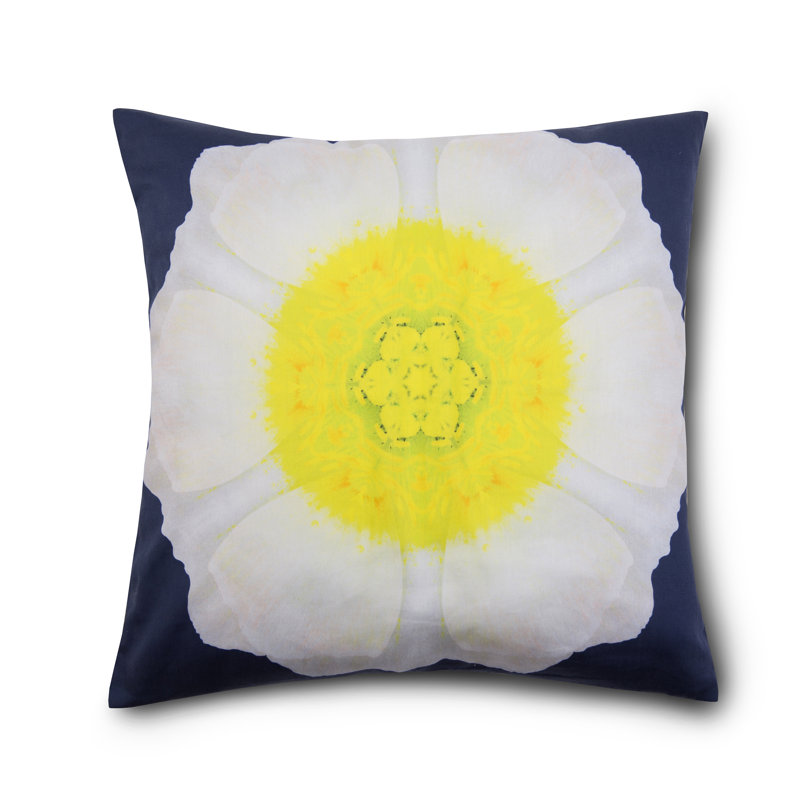 Marseille Embroidered Cotton Throw Pillow