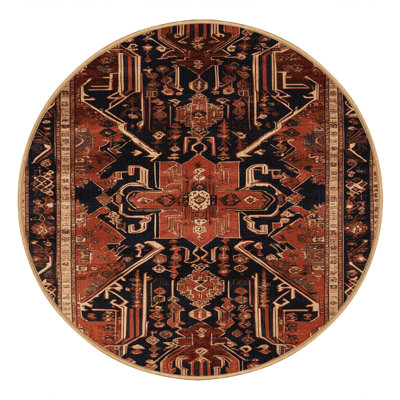 Machine Washable Persian Brown Area Rug