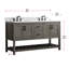 Ensemble de meuble-lavabo double 60 po Radstock-883780434