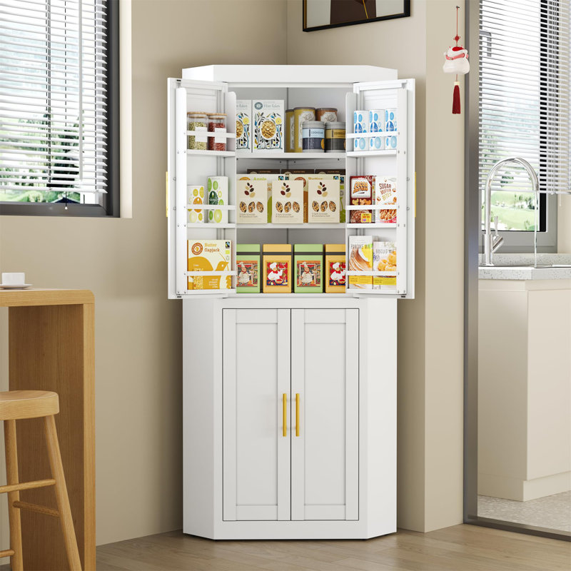 Armoire de coin Farmhouse, Blanc