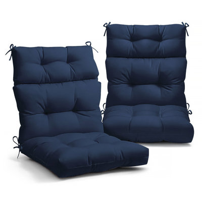 Outdoor Sectional Seat / Back Cushion (Set of 2）Patio Chair Cushions