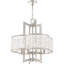 Lustre tambour à 4 lumières avec abat-jour Belisle-1136514275