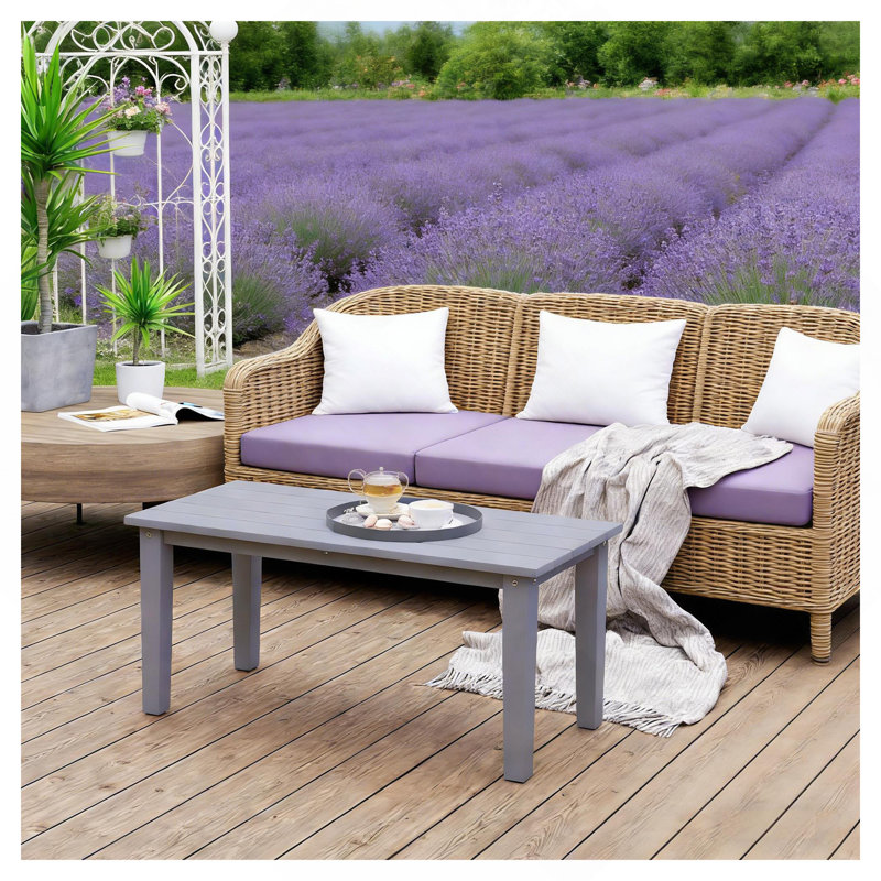 Table basse d'extérieur grise, table basse d'extérieur, Gris
