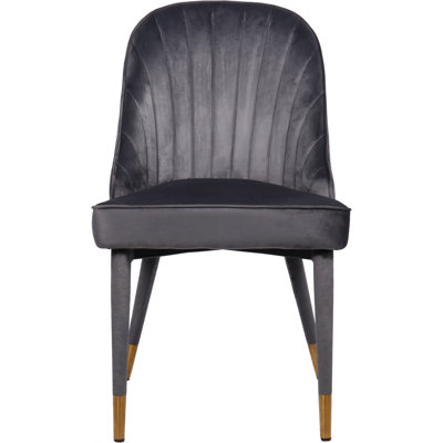 Chaise d'appoint rembourrée en velours Belle