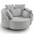 56'' Round Corduroy Sofa With Swivel-469966240