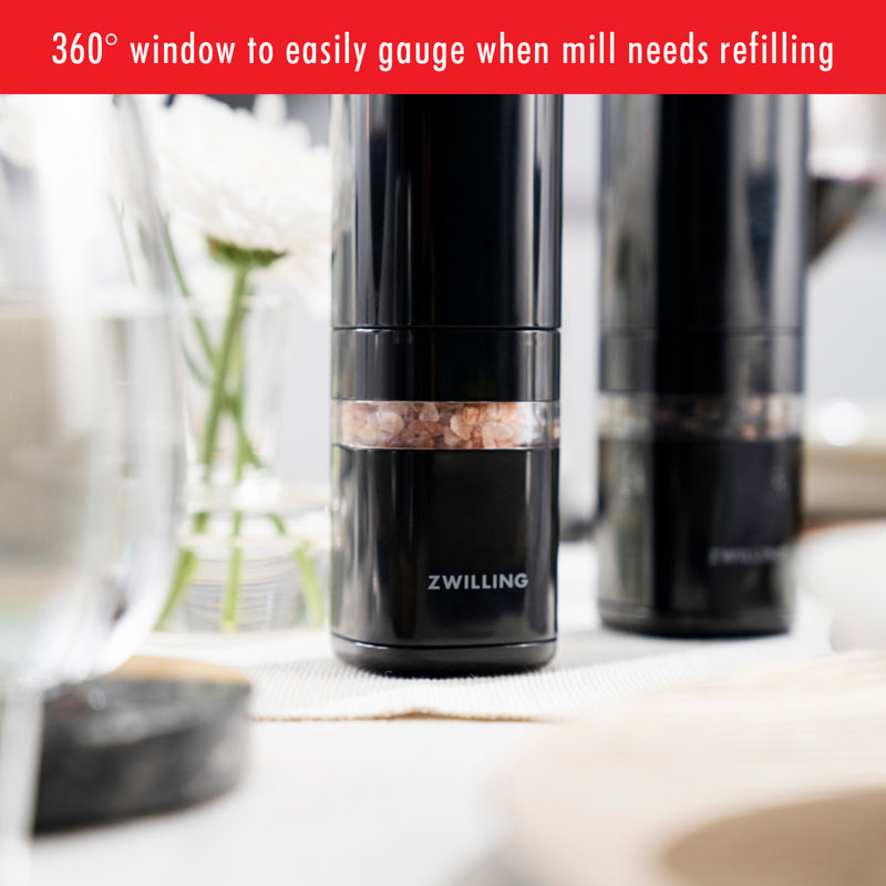 ZWILLING Enfinigy Electric Salt/Pepper Mill, Black Matte