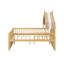 Structure de lit plateforme en bois avec tablette de tête de lit, auvent amovible et garde-corps-570469297-570469298