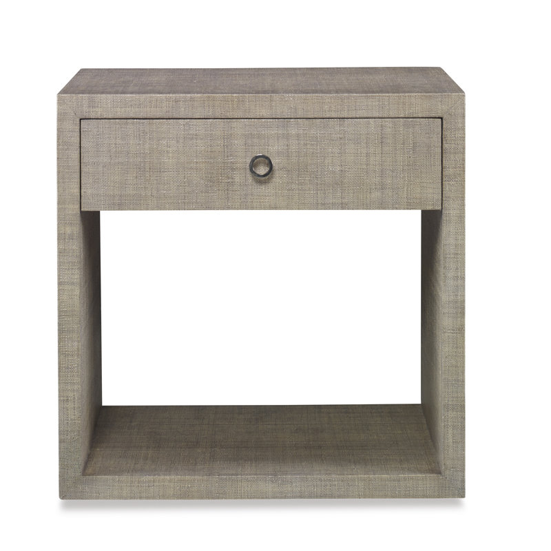 Caribe 1 - Drawer Solid Wood Nightstand, French Gray