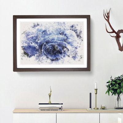 Blue Rose - Picture Frame Graphic Art Print
