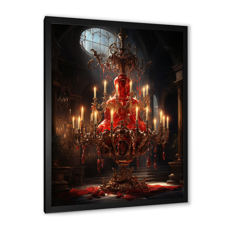 Trèmesha Baroque Dramatic Splendor I sur toile, Cadre photo noir, H 20 po x l 12 po x P 1 po