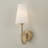 5.75" W x 17.25" H 1-Light Armed Sconce with Tapered Soft White Glass-107148967