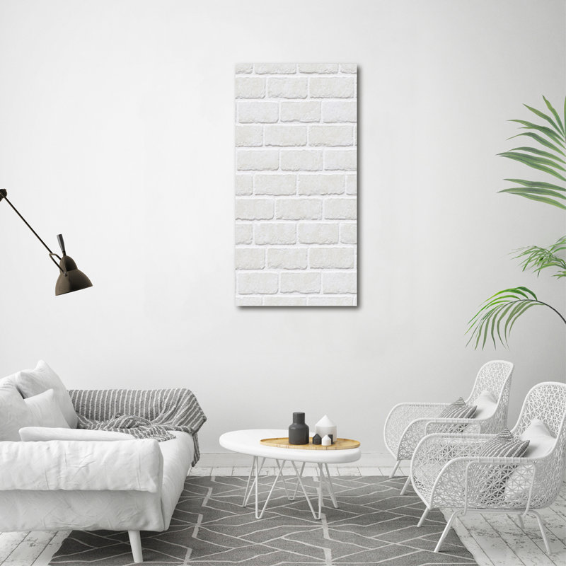 Avorie Brick Wall - Wrapped Canvas Print