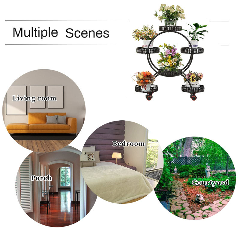 Plant Stand - Set of 6, Black