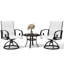 Chaise de patio à bascule pivotante en aluminium coulé avec accoudoirs Reshay Sunbrella® (ensemble de 2)-748843470