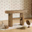 Console en bois en bois avec tablette ouverte et pieds robustes-1407936932