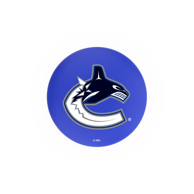 NHL 25" Swivel Bar Stool with Cushion, Vancouver Canucks, 30"