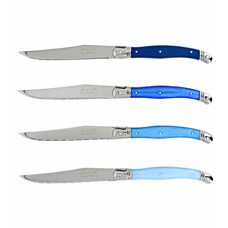 Laguiole Steak Knife Set, Blue