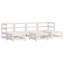 Wood Wicker 6 - Person Garden Lounge Set-781709702