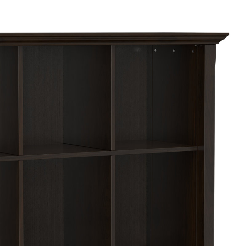 Bibliothèque transitionnelle en bois massif H 48 "Acadian, (12 tablettes) H 48 po x l 57 po x P 16 po, Brun brunette