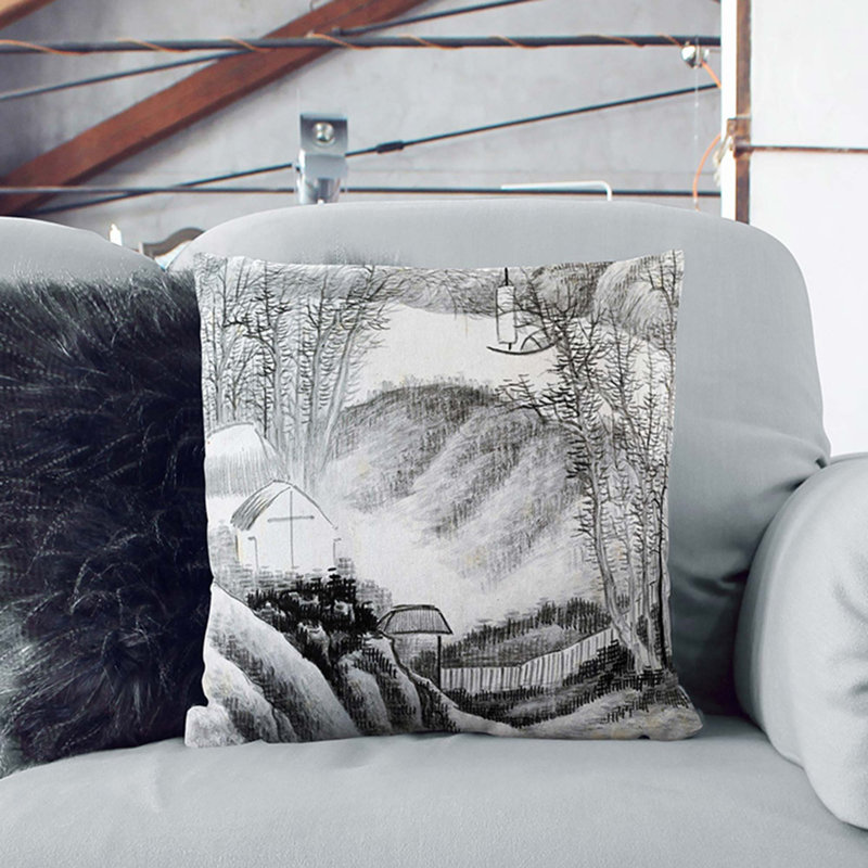 Floral Square Throw Cushion, Stone, 40cm H x 40cm W x 15cm D