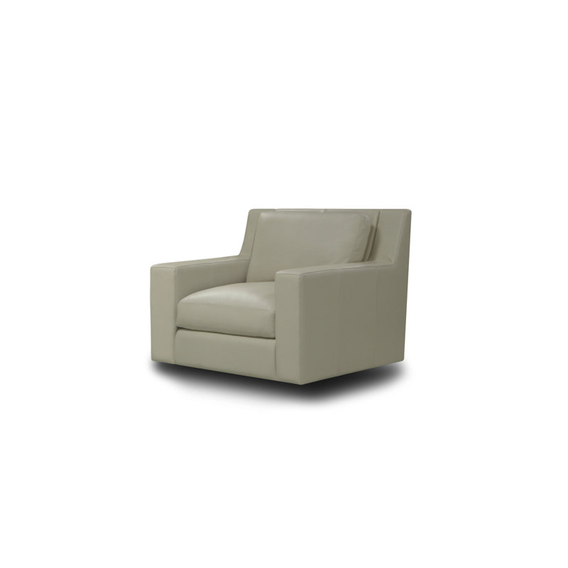 Sterne Leather Swivel Armchair