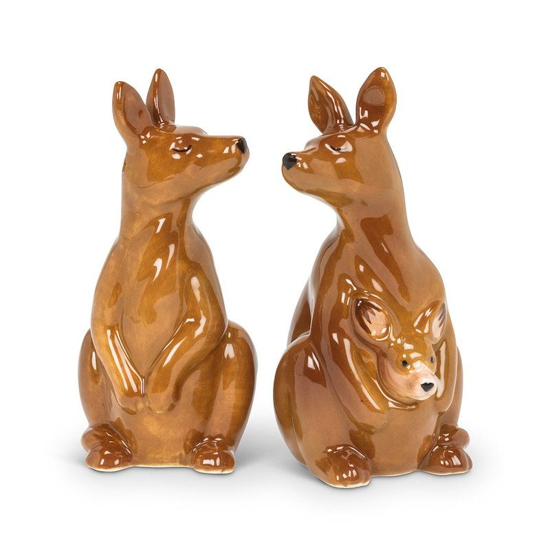 Mr. MJs Kangaroo Couple Salt and Pepper Shaker Set