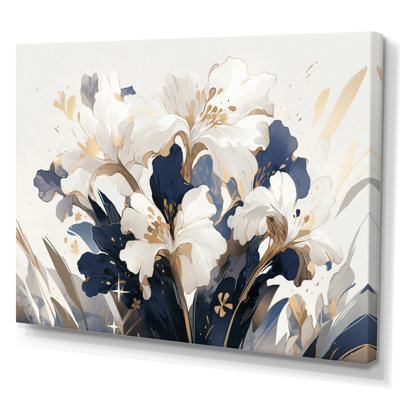 Or doré, impressions d'iris blanc