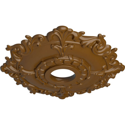 Endurathane Spring Leaf Ceiling Medallion, 19 7/8"OD x 3 5/8"ID x 1 1/4"P (Fits Canopies up to 5 5/8")Hand-Painted Ultra Pure White Finish