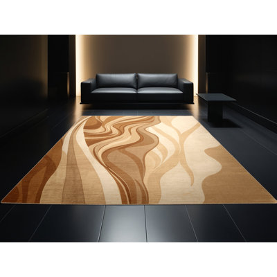 Tapis brun doux et moelleux traditionnel Medina