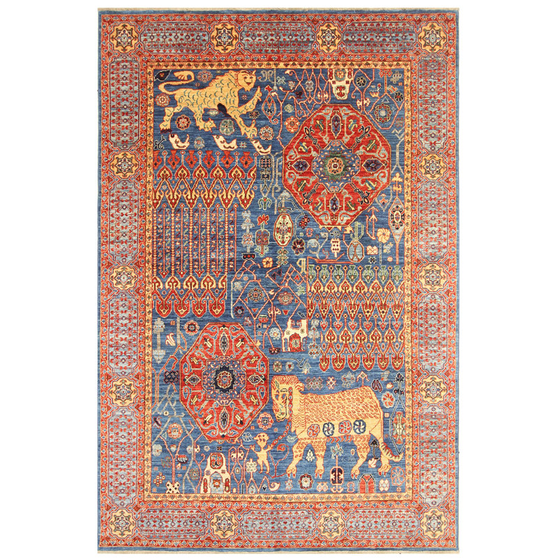 One-of-a-Kind Rectangle 5'11" X 9' Hand Knotted Area Rug