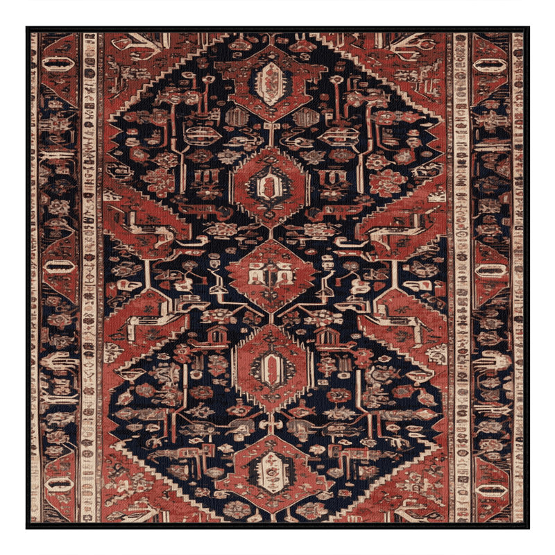 Tapis brun lavable à la machine, Carré 4 pi