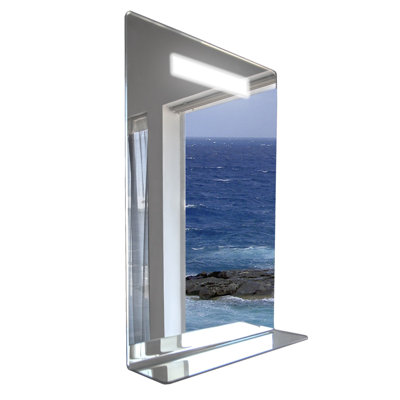 Bressyln Flat Wall Mirror with Shelves